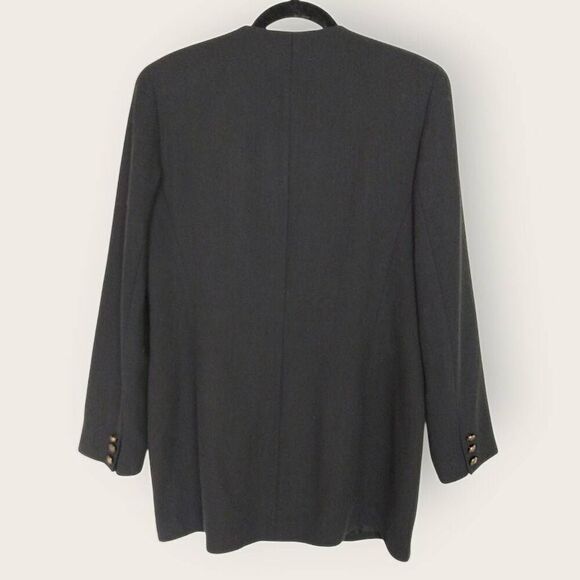 VTG Emmanuel Ungaro Womens Jacket Sz 8 Tailored Long Button Front Wool Royalty - Picture 2 of 11